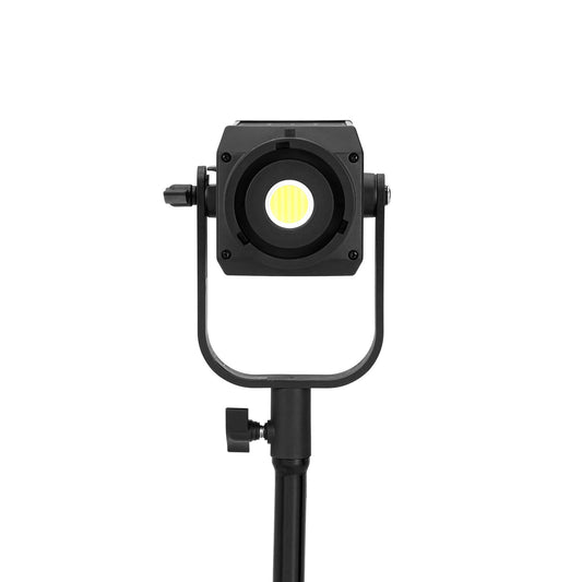 Nanlite FS-60B Bi-Color AC LED Monolight front view without reflector mounted on stand