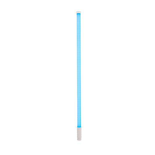 Nanlite PavoTube T8-7X 3-foot RGBWW LED pixel tube front view emitting sky blue color