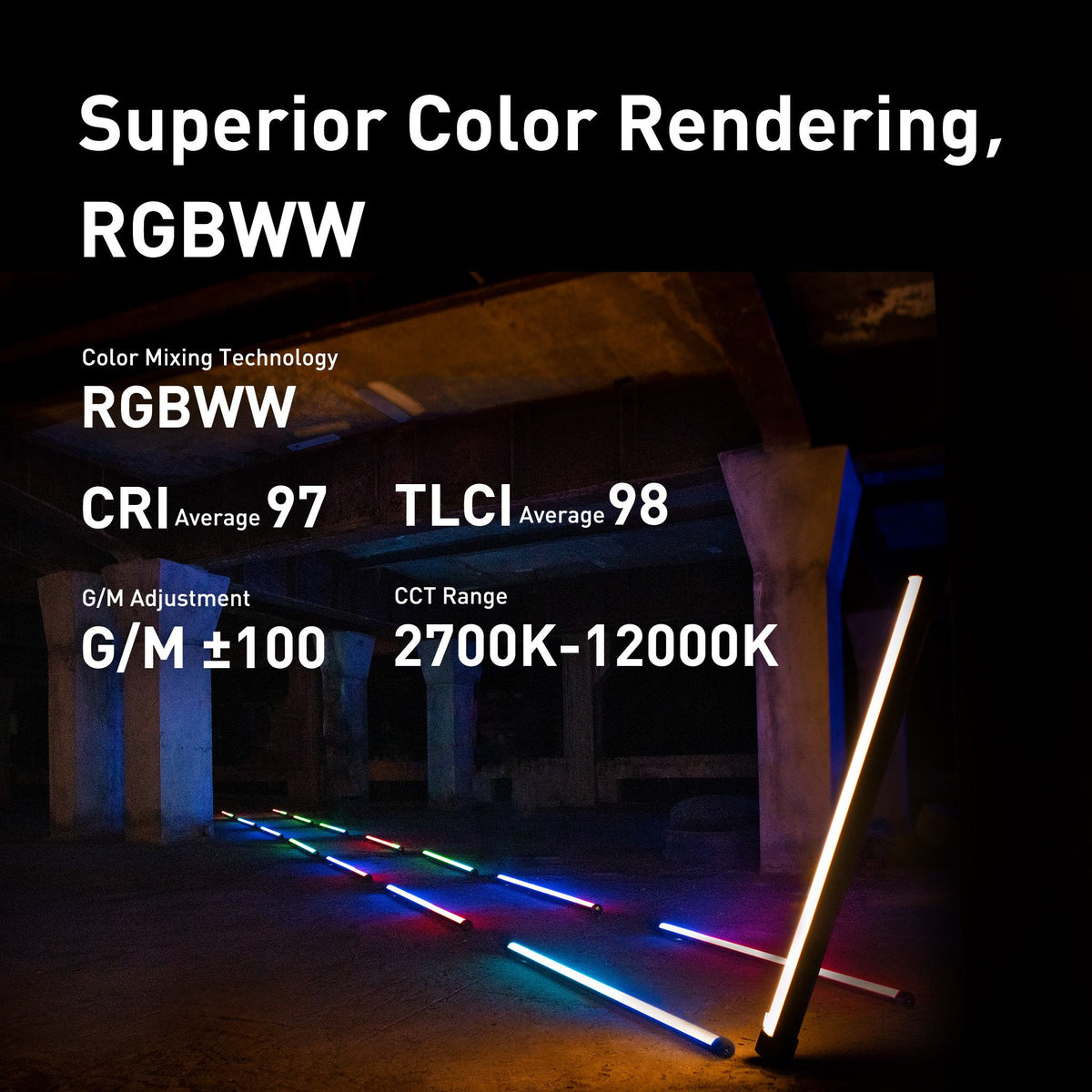PavoTube II 15XR 2' RGBWW LED Pixel Tube with CRMX（testing）