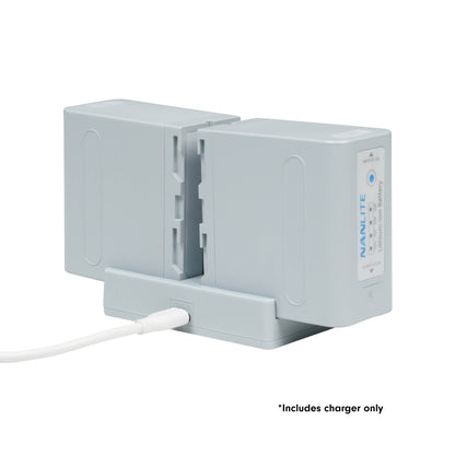 BT-CG-NPF-2 Dual-Slot NP-F Battery Charger, Mint Blue