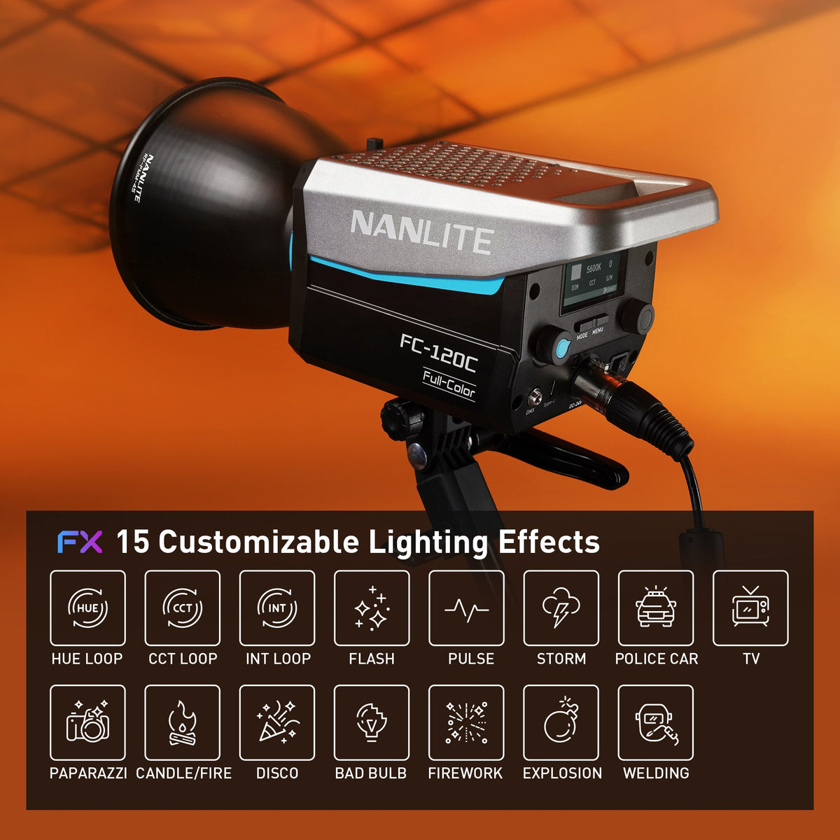 FC-120C LED Full-Color Spotlight（testing）