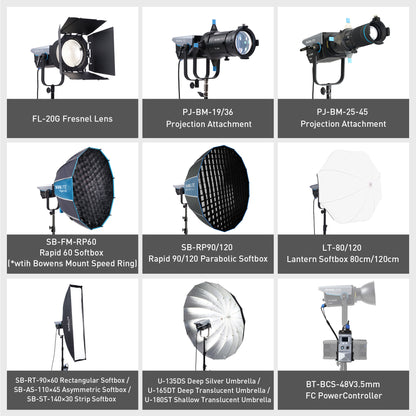 FC-500B Bowens Mount Compatibility provides greater flexibility for shaping and controlling light across different shooting needs.