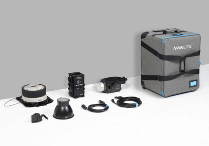 Forza 300B II LED Spotlight and FL-20G Fresnel Rolling Case Kit