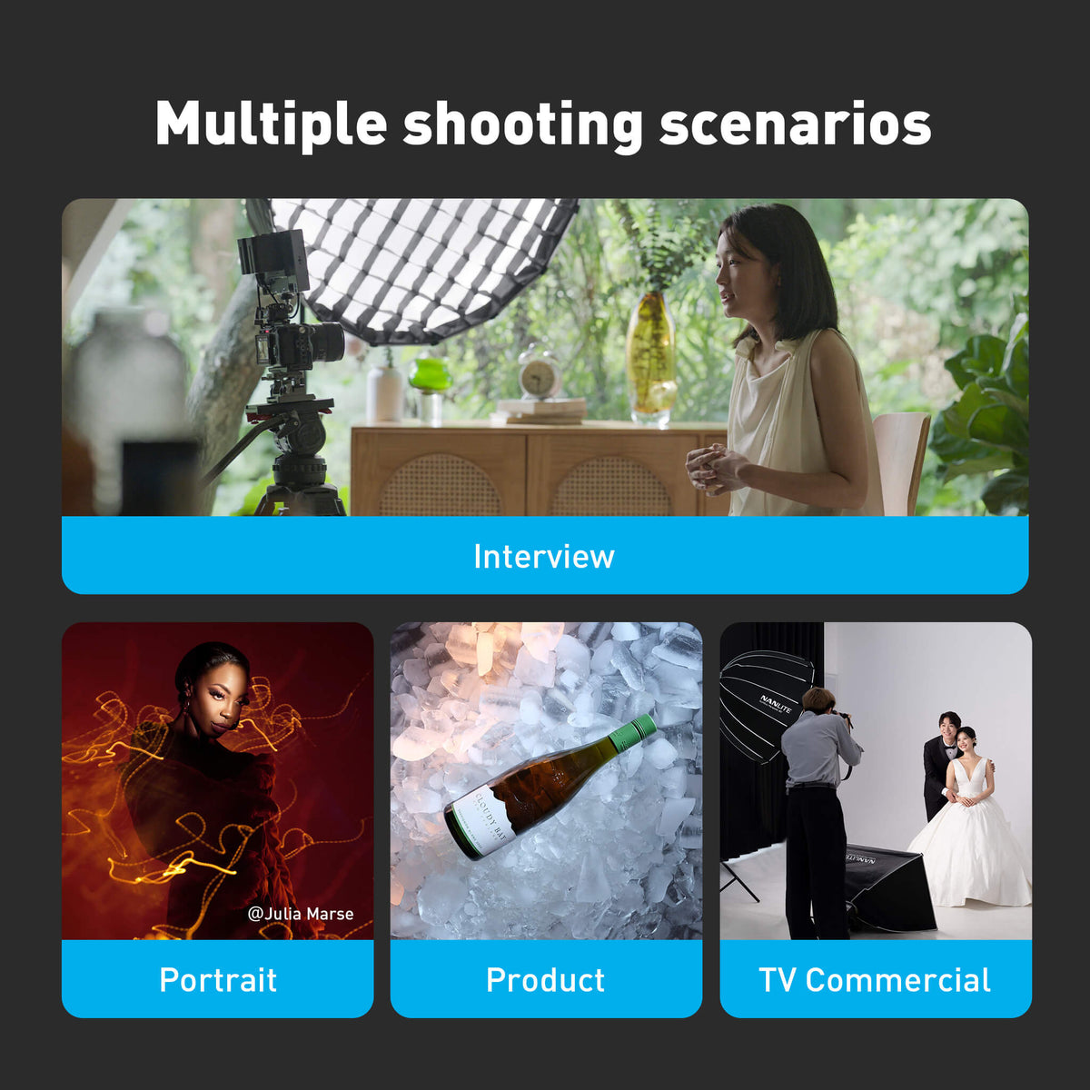  interview, portrait, product and TV commercial photography