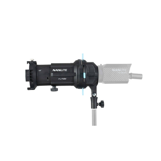 Nanlite Forza 60 with 19 degree Projection Attachment side view