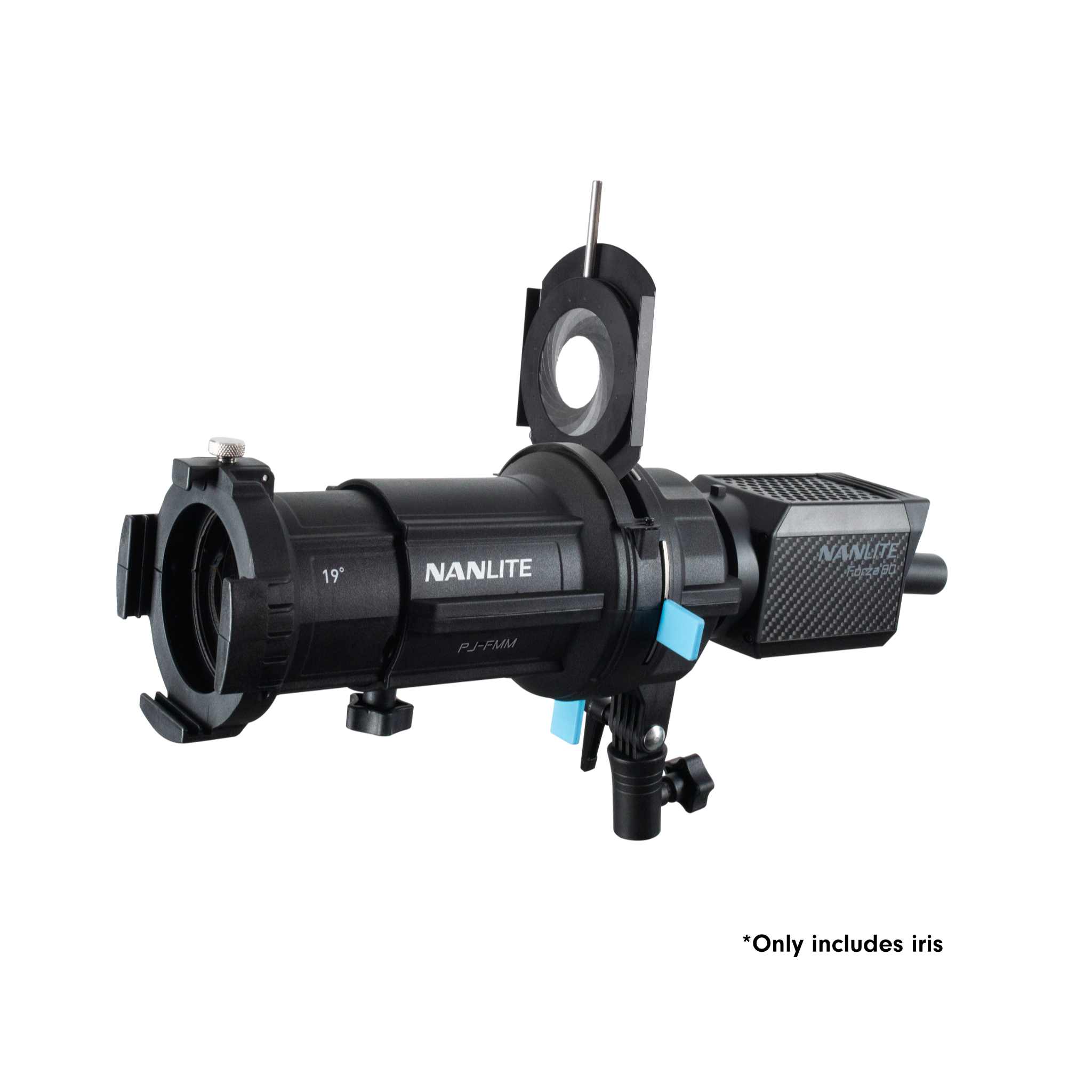 Adjustable Iris Diaphragm for the PJ-FMM and Bowens 25°-45