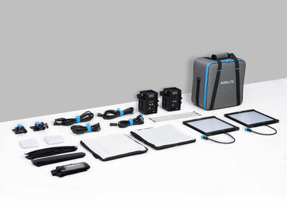 PavoSlim 60B 1x1 Bi-Color LED Panel 2-Light Kit with Pop-Up Softboxes