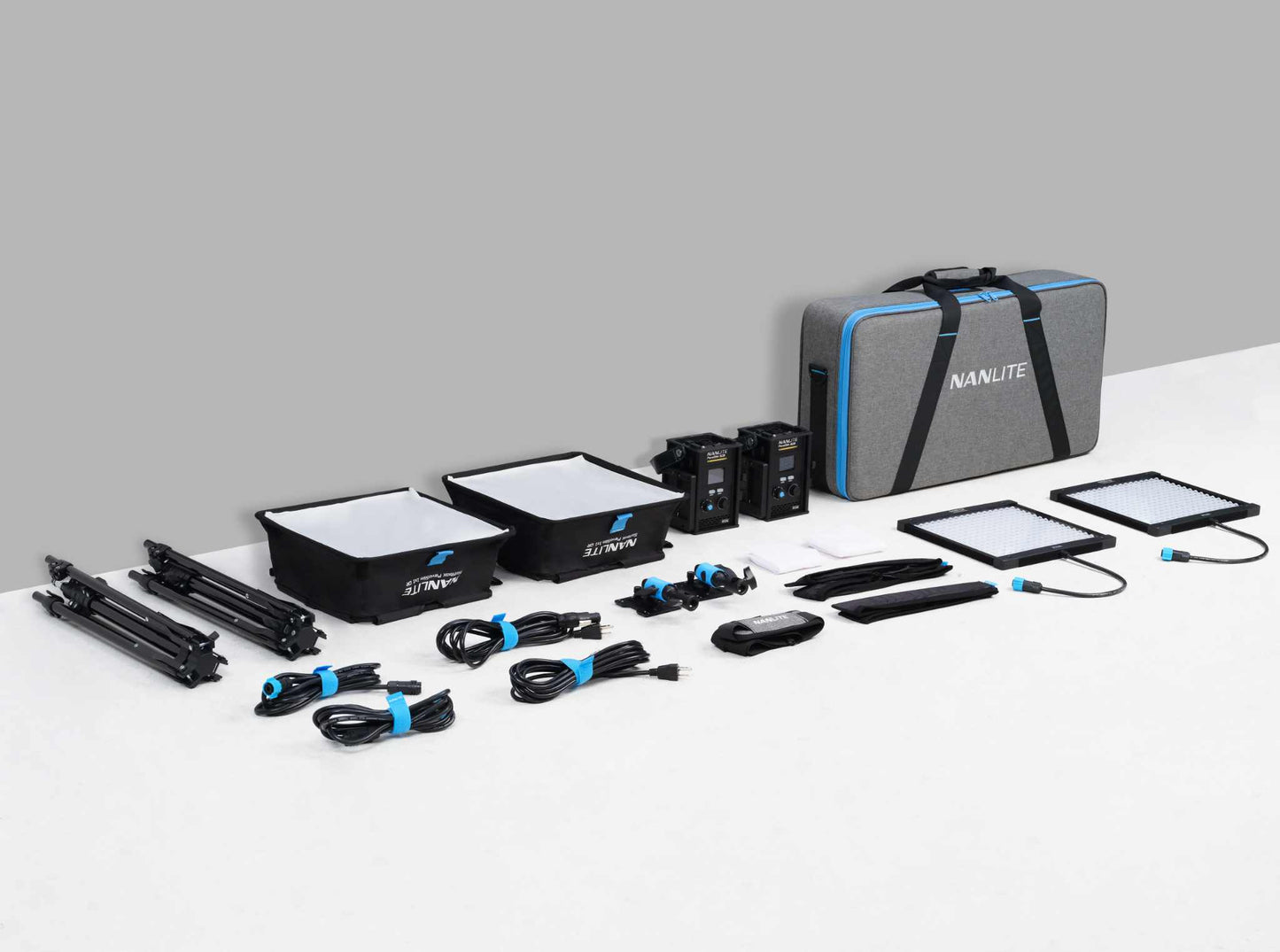 PavoSlim 60B 1x1 Bi-Color LED Panel 2-Light Kit with Pop-Up Softboxes and Light Stands