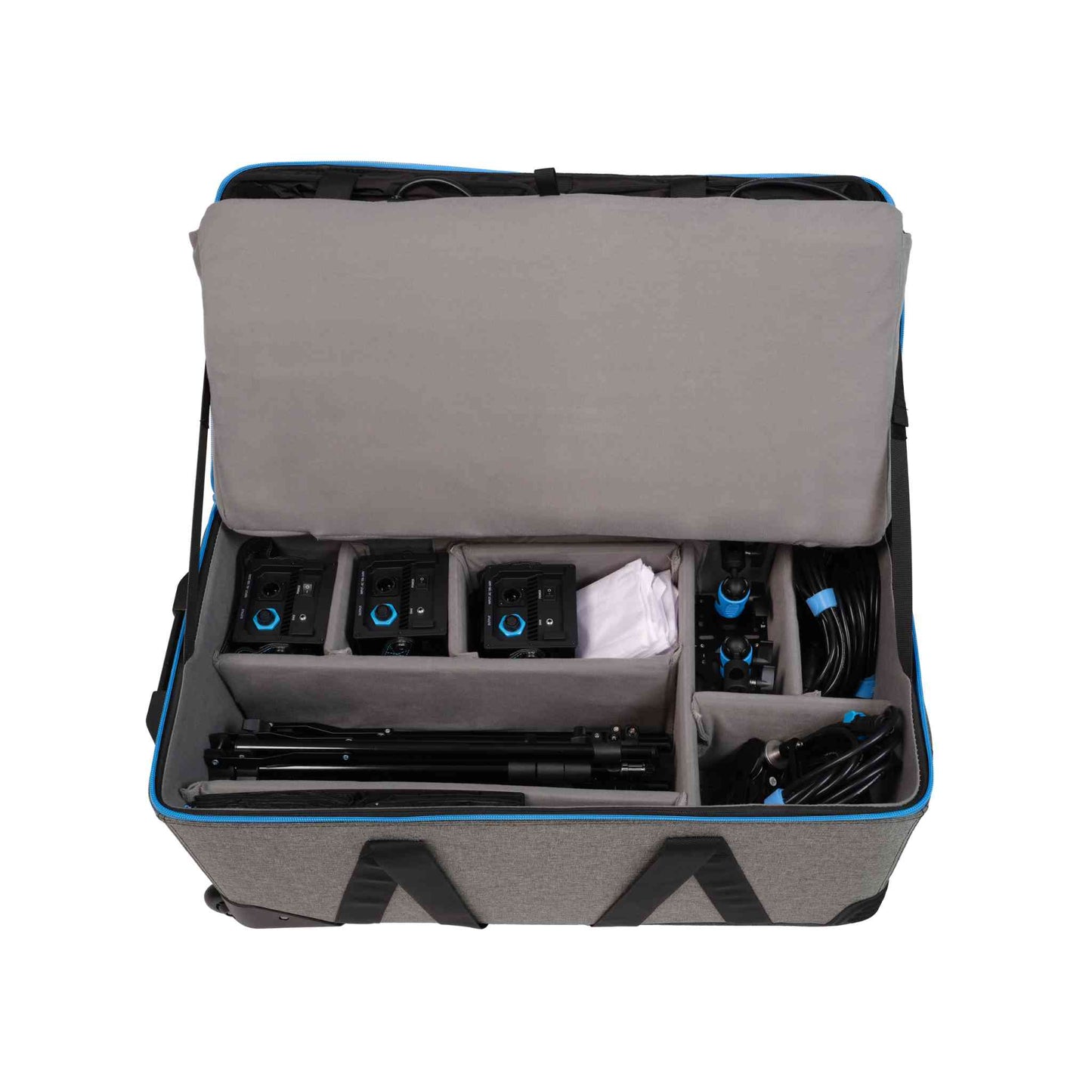 PavoSlim 60B 1x1 Bi-Color LED Panel 3-Light Kit with Pop-Up Softboxes, Stands, and Case