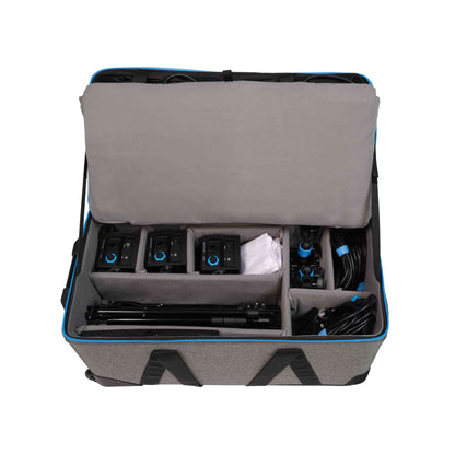 PavoSlim 60B 1x1 Bi-Color LED Panel 3-Light Kit with Pop-Up Softboxes, Stands, and Case