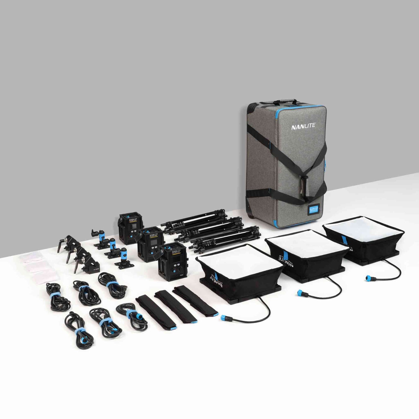 PavoSlim 60B 1x1 Bi-Color LED Panel 3-Light Kit with Pop-Up Softboxes, Stands, and Case