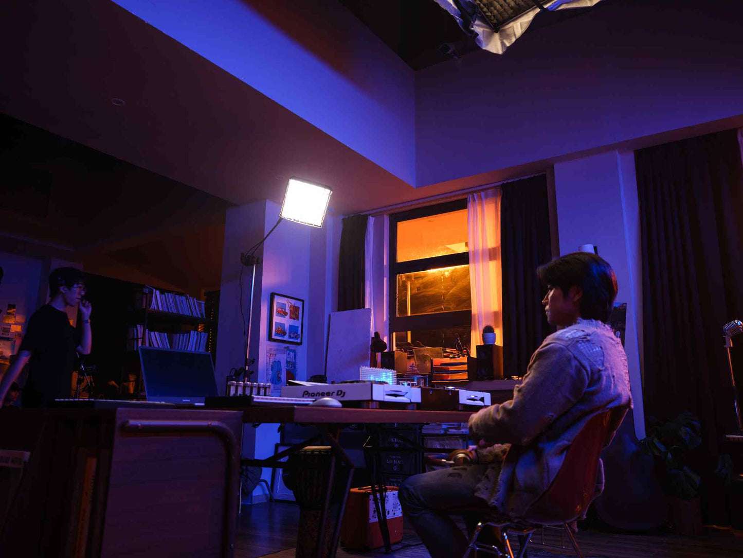 PavoSlim 60B 1x1 Bi-Color LED Panel 3-Light Kit with Pop-Up Softboxes, Stands, and Case