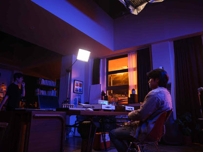 PavoSlim 60B 1x1 Bi-Color LED Panel 3-Light Kit with Pop-Up Softboxes, Stands, and Case