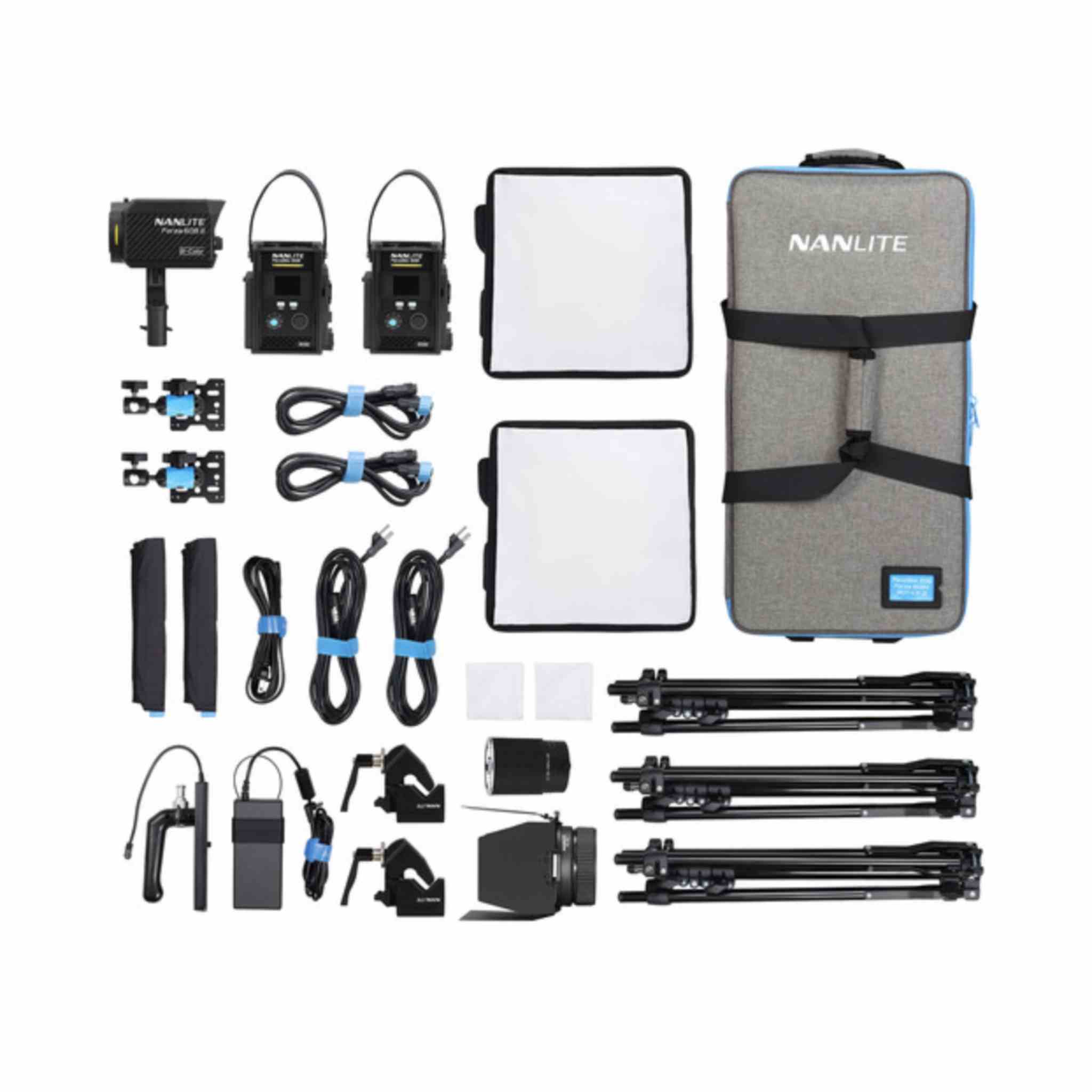 PavoSlim 60B and Forza 60B 3-Light Kit with Stands | Nanlite