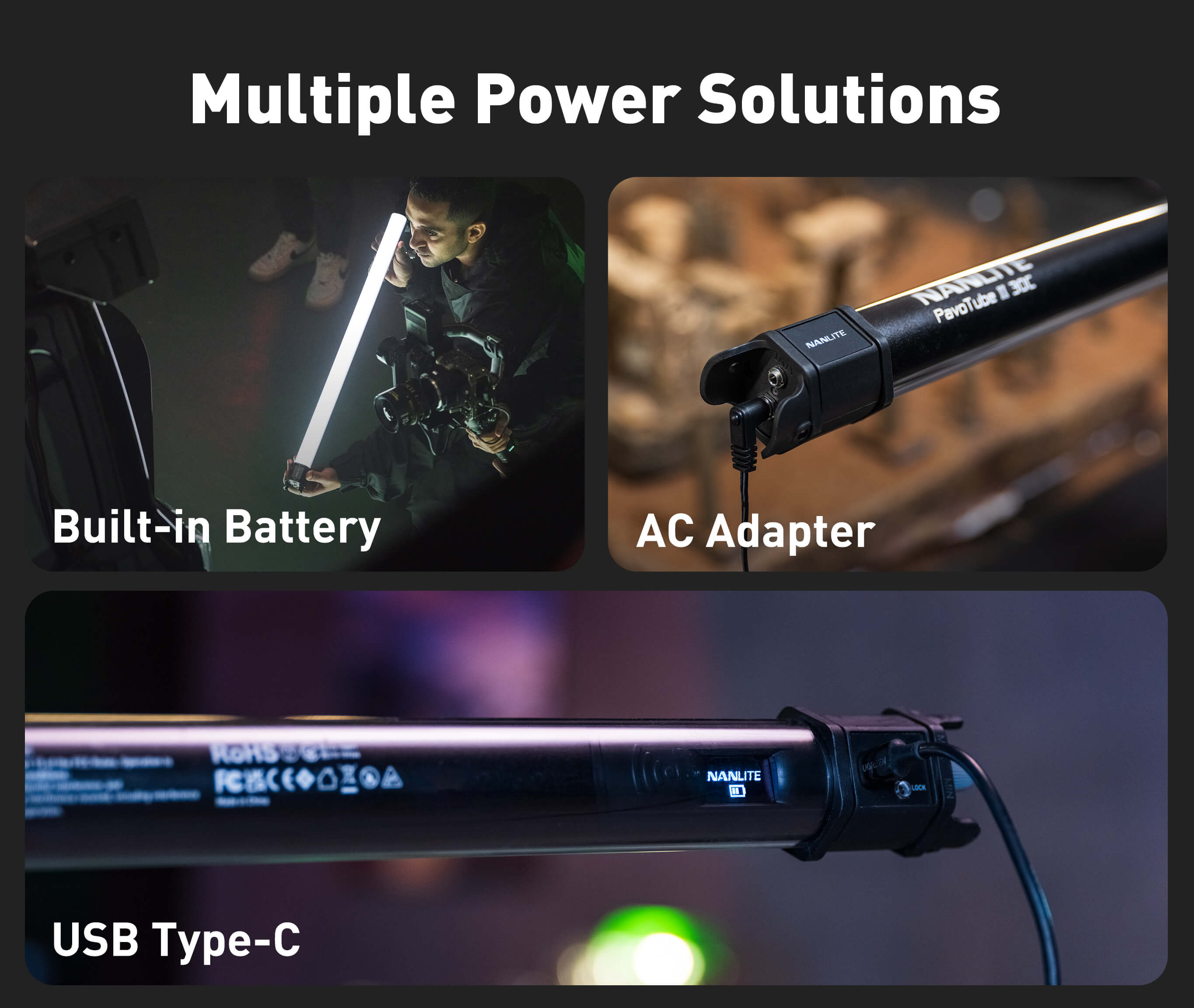 PavoTube II 30C 4-Foot RGBWW LED Tube Light | Nanlite