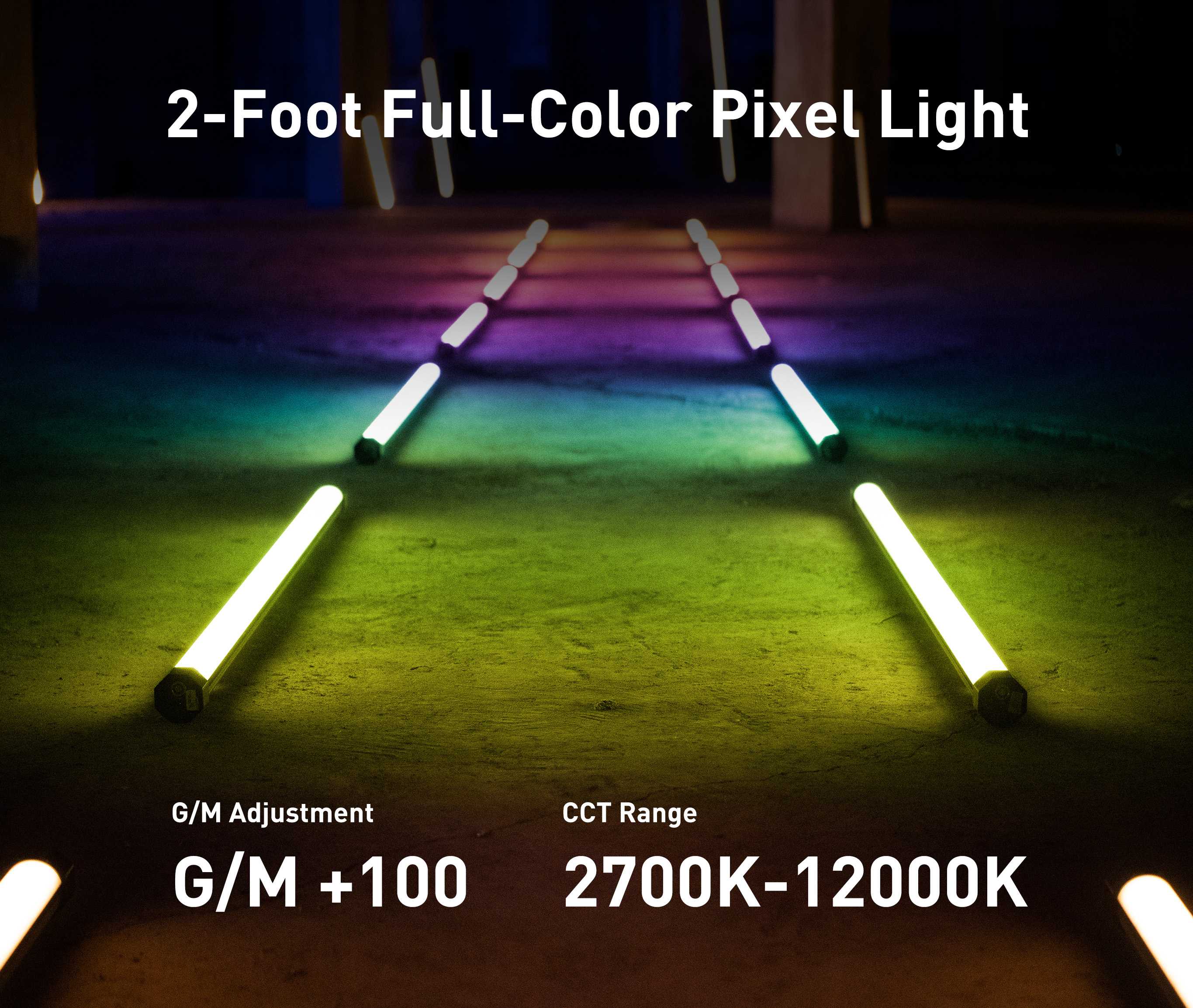 PavoTube II 15XR 2' LED Full-Color Pixel Tube with CRMX – Nanlite