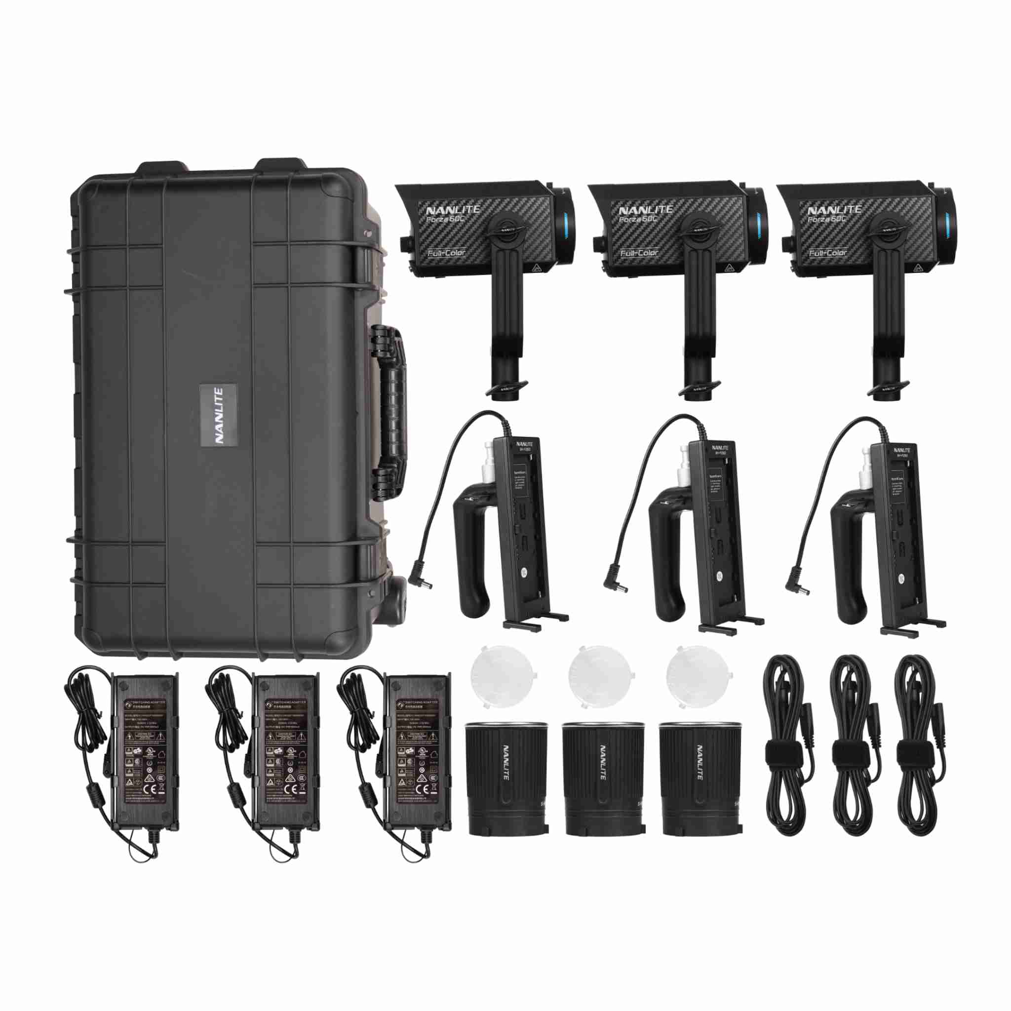 Forza 60C RGBLAC LED Spotlight 3-Light Kit | Nanlite