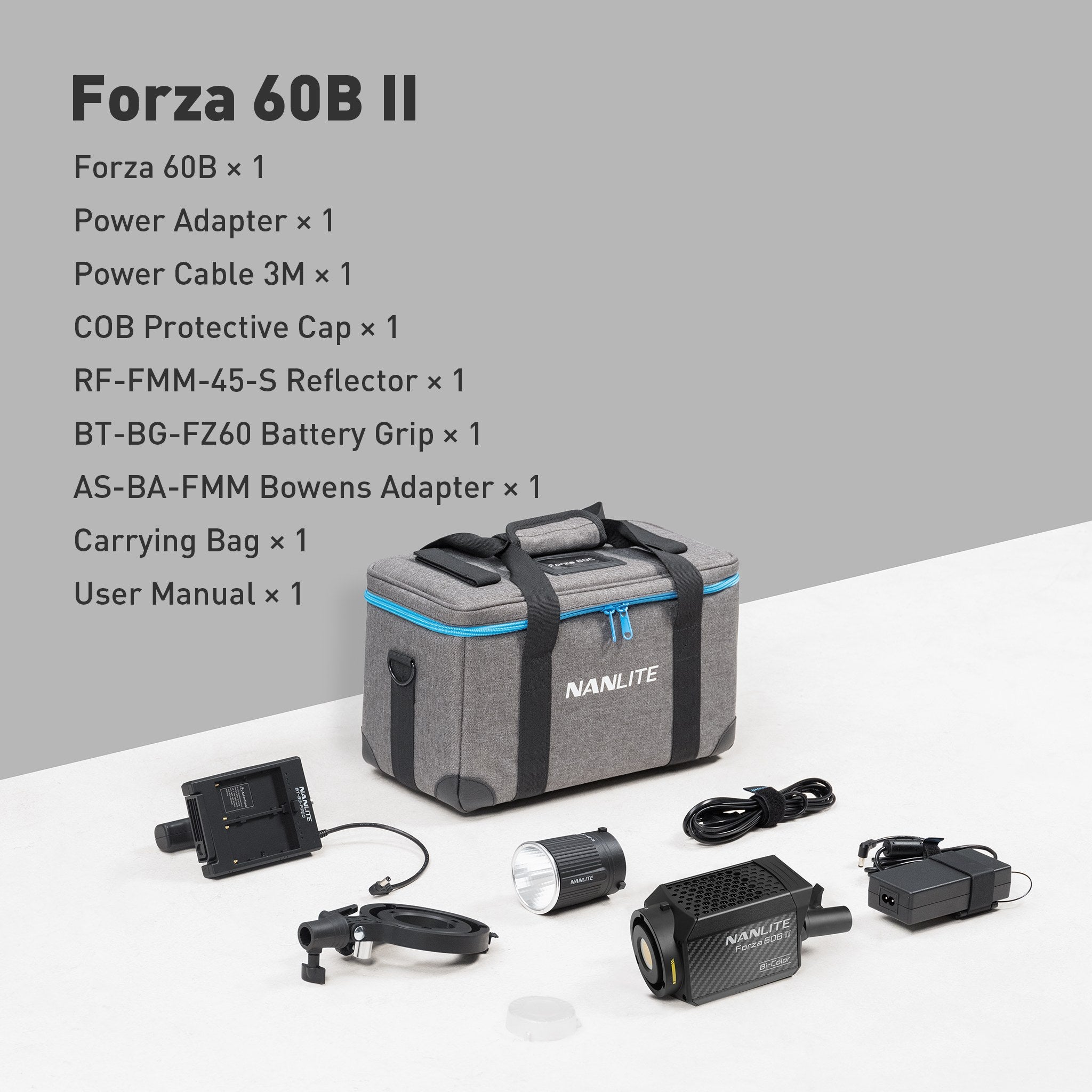 Forza 60 II Bicolor LED Spotlight, CCT 2700K-6500K | Nanlite