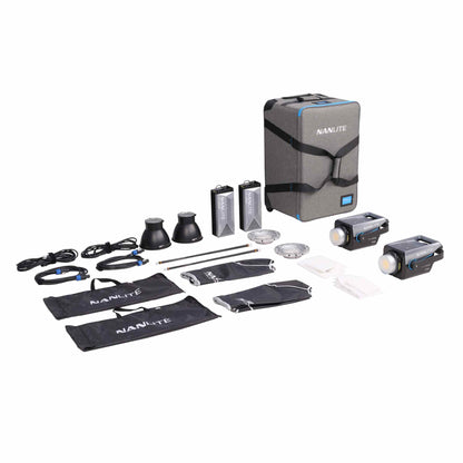 FC-500B Bi-Color LED Spotlight 2-Light Kit with Softboxes and Rolling Case