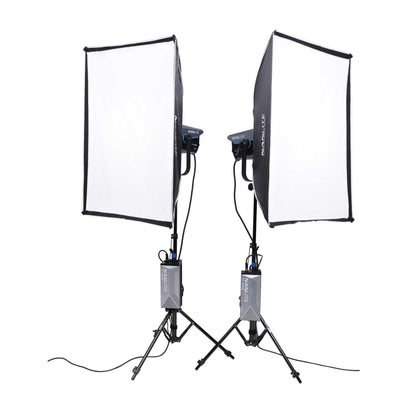 FC-500B Bi-Color LED Spotlight 2-Light Kit with Stands and Rolling Case