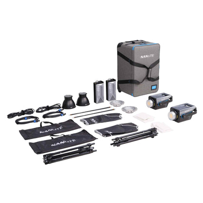 FC-500B Bi-Color LED Spotlight 2-Light Kit with Stands and Rolling Case