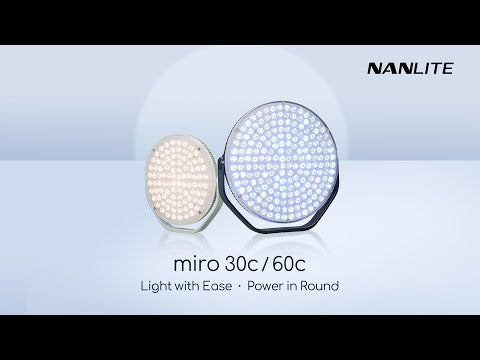 miro 60C Full-Color Round-Body LED Panel Light | Nanlite