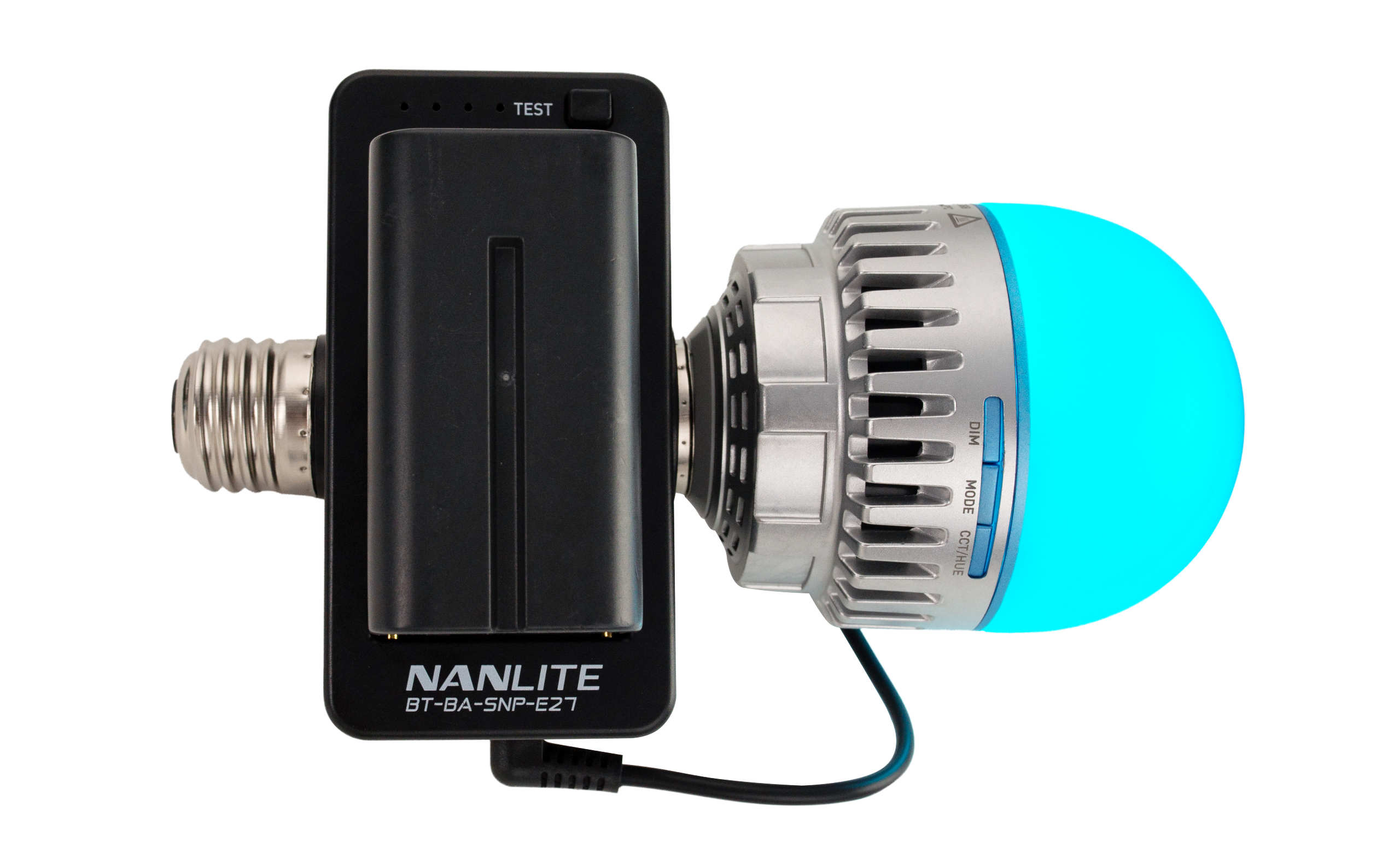 Nanlite BT-BA-SNP-E27 Adattatore Batteria NP-F per Pavobulb 10C E27